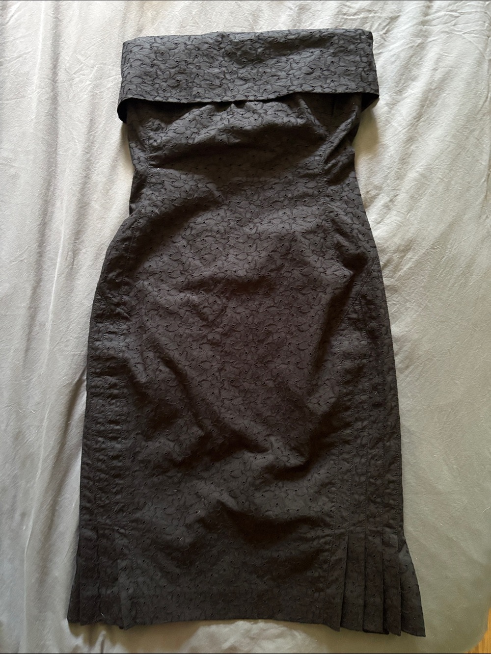 Karen Millen vintage floral brocade strapless dress